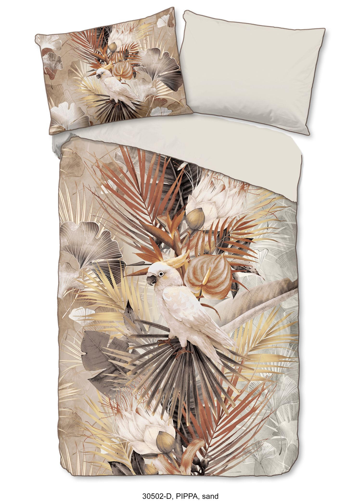 BETTWÄSCHE Descanso Satin 140/200 cm  - Sandfarben/Beige, LIFESTYLE, Textil (140/200cm)