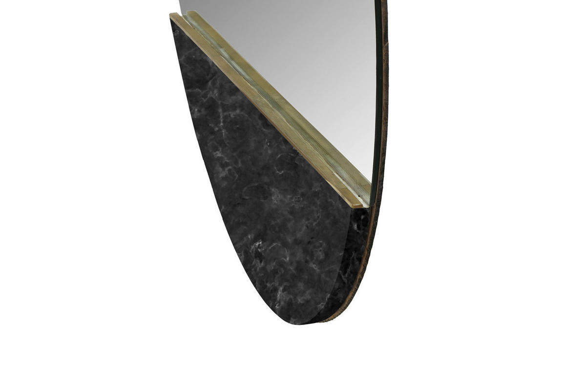 WANDSPIEGEL 3/70/70 cm  - Schwarz, Basics, Glas/Stein (3/70/70cm) - Kayoom