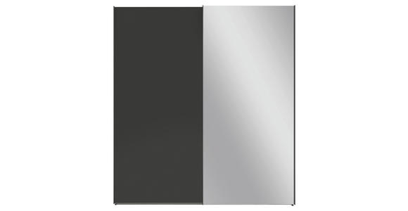 SCHWEBETÜRENSCHRANK 200/223/69 cm 2-türig Anthrazit - Anthrazit/Grau, KONVENTIONELL, Glas/Holzwerkstoff (200/223/69cm) - Novel