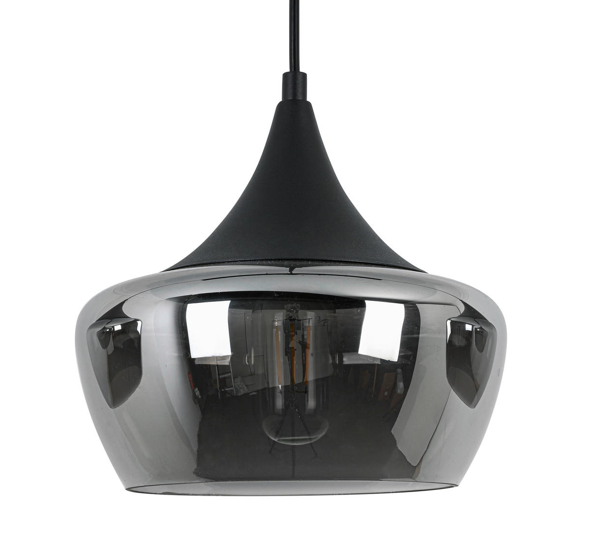 VISEČA SVETILKA     80/22/120 cm        3x25 W E27 - barve kroma/črna, Konvencionalno, kovina/umetna masa (80/22/120cm) - Novel