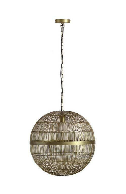 HÄNGLAMPA 50/120 cm  - mässingsfärgad, Klassisk, metall (50/120cm) - Globo