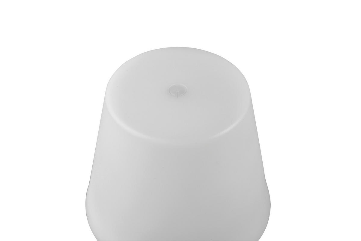STOLNÍ LAMPA NA BATERIE, tlačítkový spínač, 11,00/39,00 cm  - bílá/černá, Konvenční, kov/plast (11,00/39,00cm)