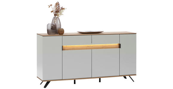 SIDEBOARD Eichefarben, Hellgrau  180,6/82/42 cm  - Eichefarben/Hellgrau, MODERN, Holz/Holzwerkstoff (180,6/82/42cm) - Dieter Knoll