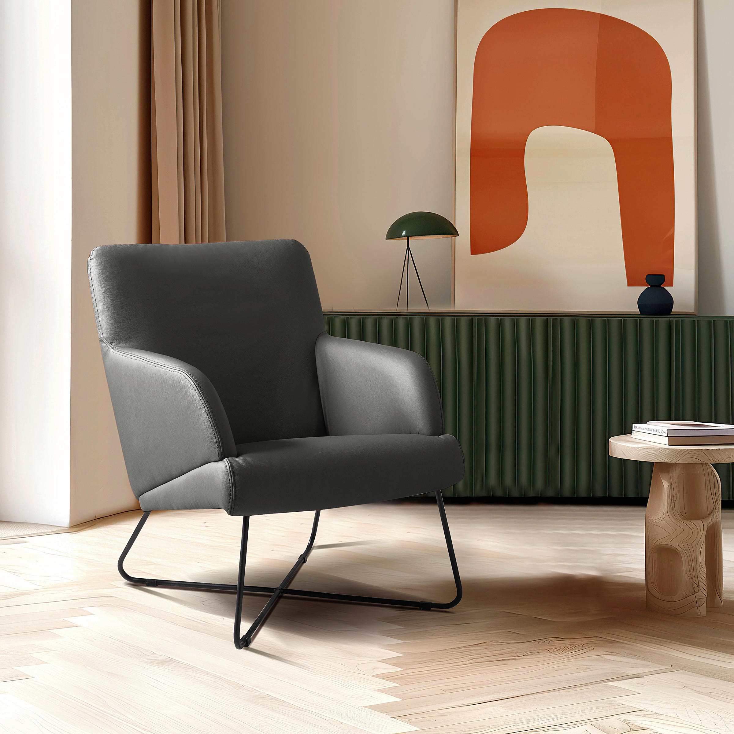 Livetastic Sessel Anthrazit 67x87x74 cm