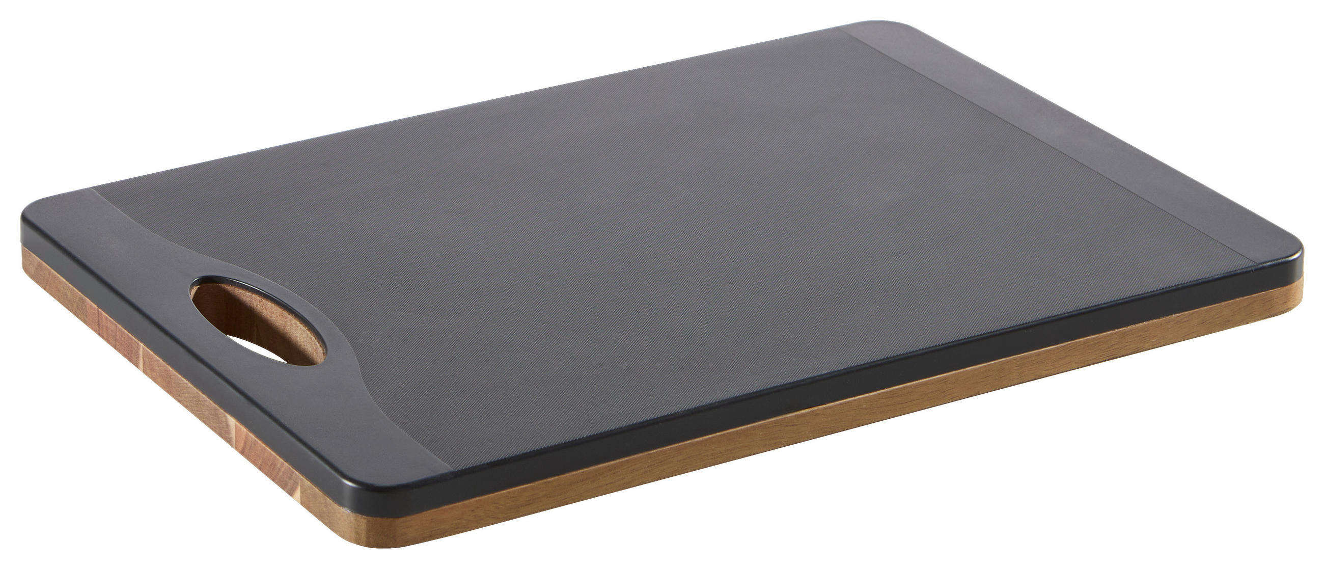 SCHNEIDEBRETT Holz, Kunststoff Akazie  - Schwarz/Naturfarben, Basics, Holz/Kunststoff (33/23/1,8cm) - Homeware Profession.