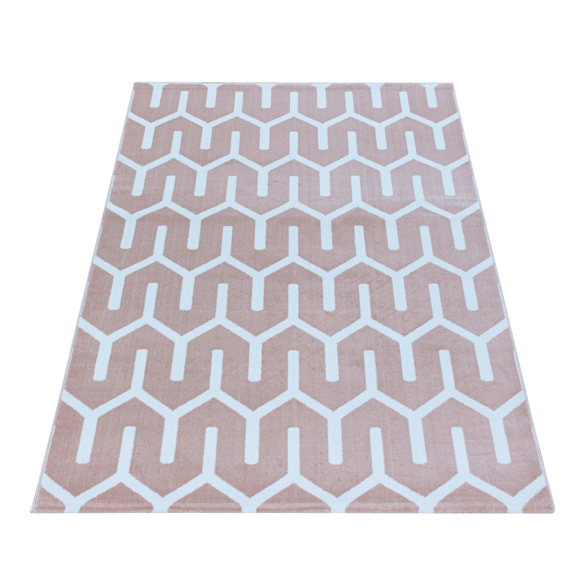 VÄVD MATTA 200/290 cm Costa 3524 Pink  - pink, Design, textil (200/290cm)