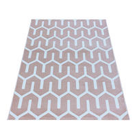 VÄVD MATTA 200/290 cm Costa 3524 Pink  - pink, Design, textil (200/290cm)