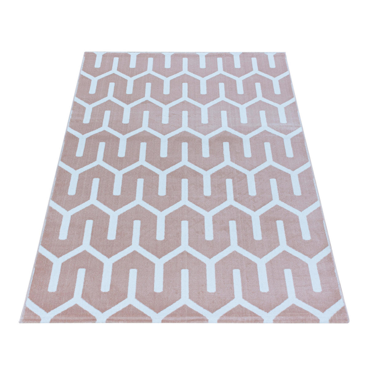 VÄVD MATTA 200/290 cm Costa 3524 Pink  - pink, Design, textil (200/290cm)