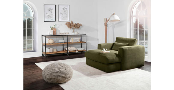 XXL-SESSEL - Dunkelgrün/Schwarz, ROMANTIK / LANDHAUS, Kunststoff/Textil (120/67/140cm) - Landscape