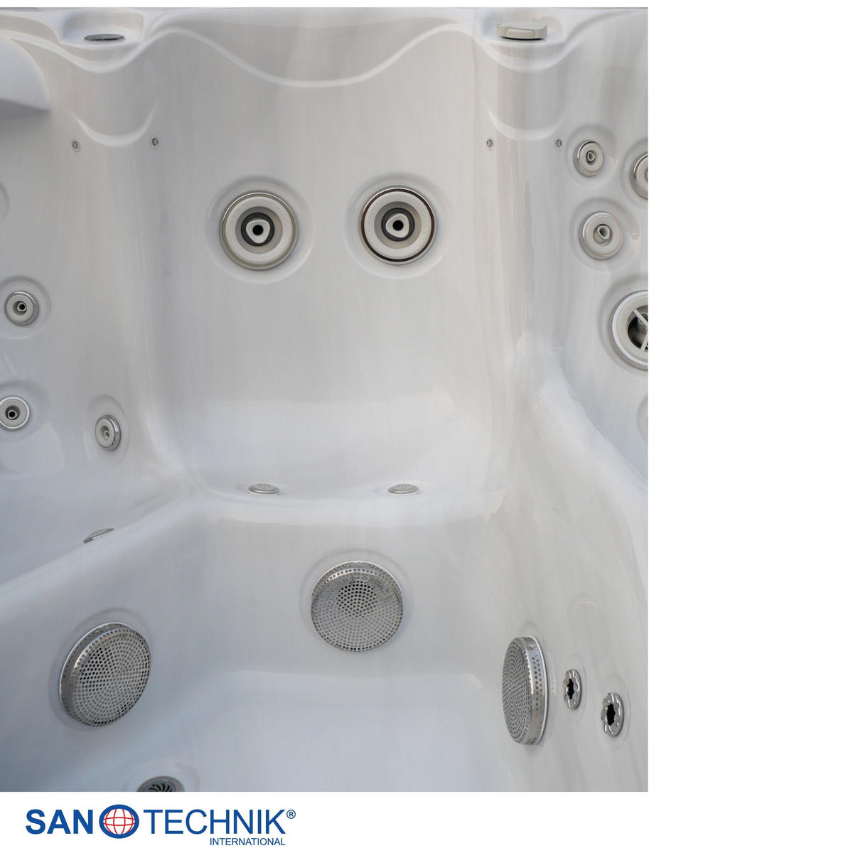 WHIRLPOOL Lucca  - Grauweiß, KONVENTIONELL, Kunststoff (220/220/95cm) - Sanotechnik