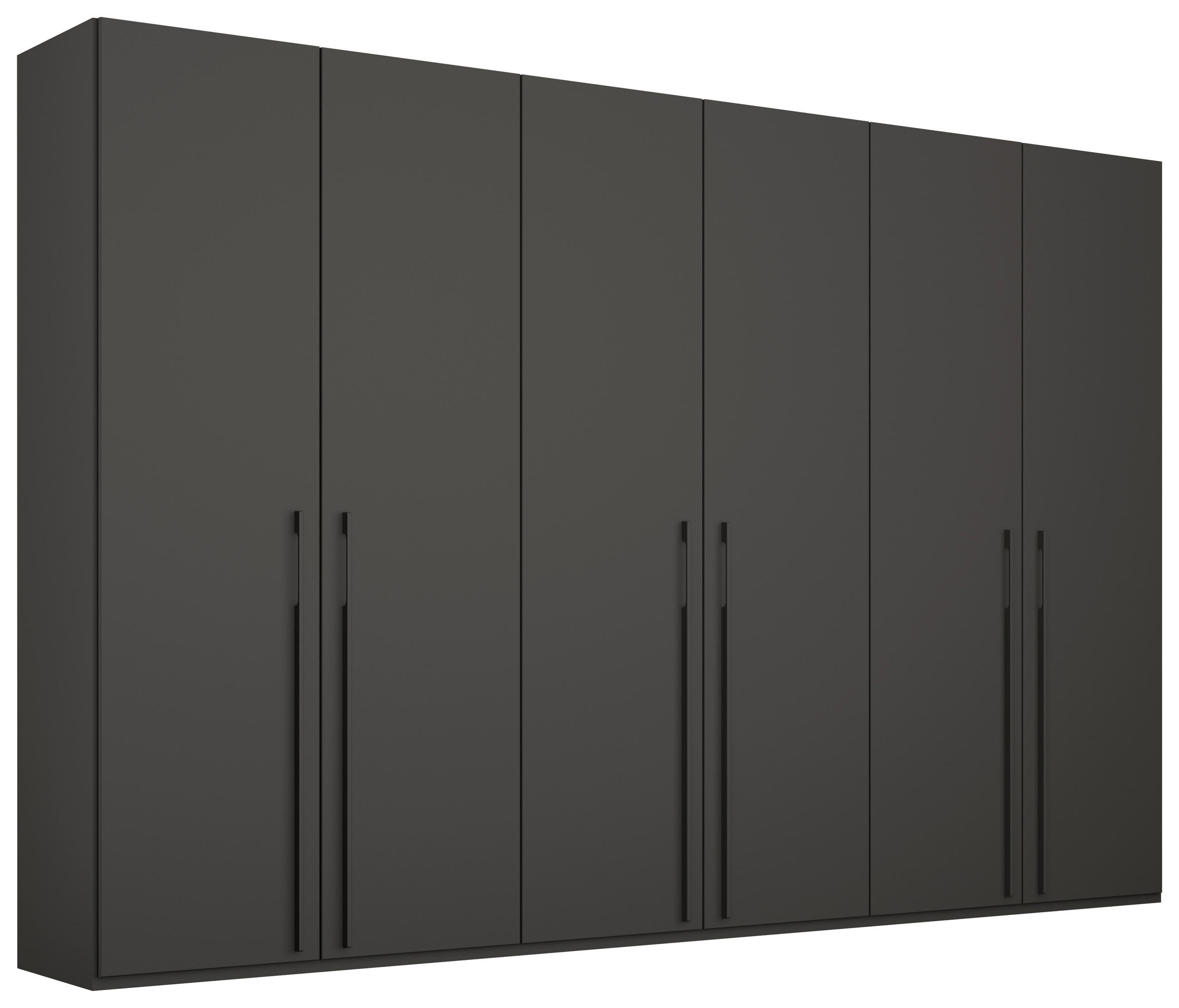 DREHTÜRENSCHRANK 301/223/60 cm 6-türig Graphitfarben  - Graphitfarben, Trend, Holzwerkstoff/Metall (301/223/60cm) - Novel