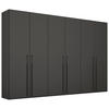 DREHTÜRENSCHRANK in Graphitfarben  - Graphitfarben, Trend, Holzwerkstoff/Metall (301/235/60cm) - Novel