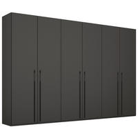 DREHTÜRENSCHRANK in Graphitfarben  - Graphitfarben, Trend, Holzwerkstoff/Metall (301/235/60cm) - Novel