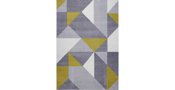 WEBTEPPICH 120/170 cm Gelb, Grau, Weiß - Gelb/Weiß, Textil (120/170cm) - Novel