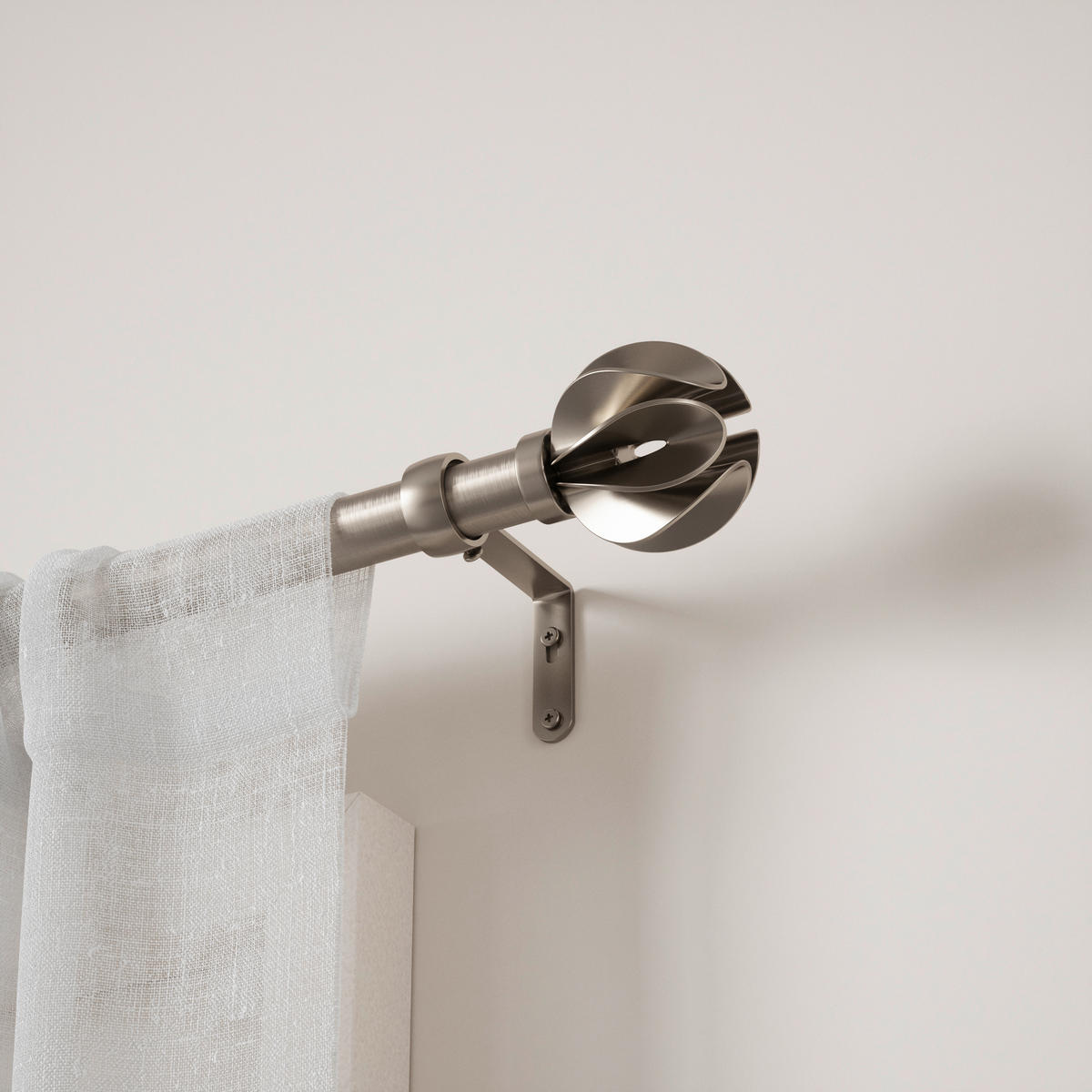 TYČ NA ZÁVĚSY  320 cm - barvy niklu, Konvenční, kov/plast (320cm) - Umbra