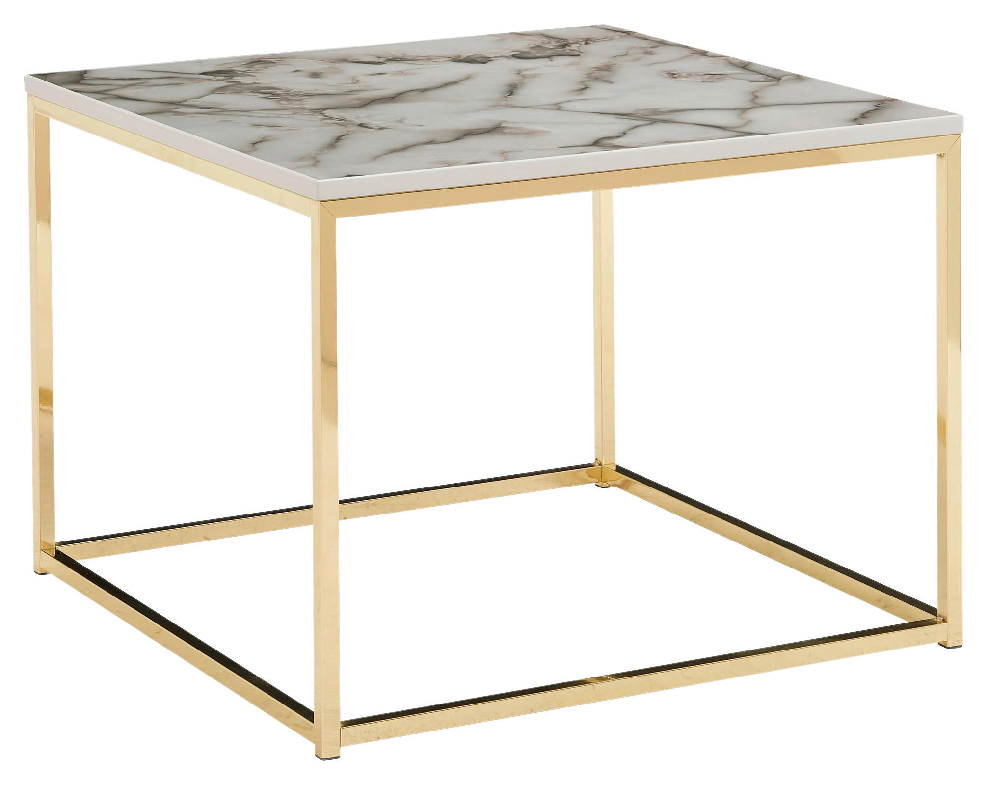 COUCHTISCH quadratisch Weiß 60/60/45 cm 