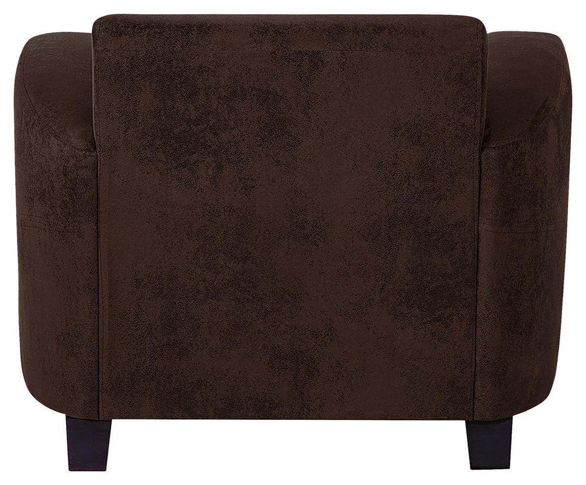 SITZGARNITUR in Lederlook Dunkelbraun  - Dunkelbraun, Design, Textil (92/80/89cm) - Livetastic