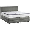BOXSPRINGBETT 200/200 cm  in Hellgrau  - Wengefarben/Hellgrau, KONVENTIONELL, Holz/Textil (200/200cm) - Novel