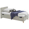 POLSTERBETT 90/200 cm  in Beige  - Eichefarben/Beige, KONVENTIONELL, Holz/Textil (90/200cm) - Stylife
