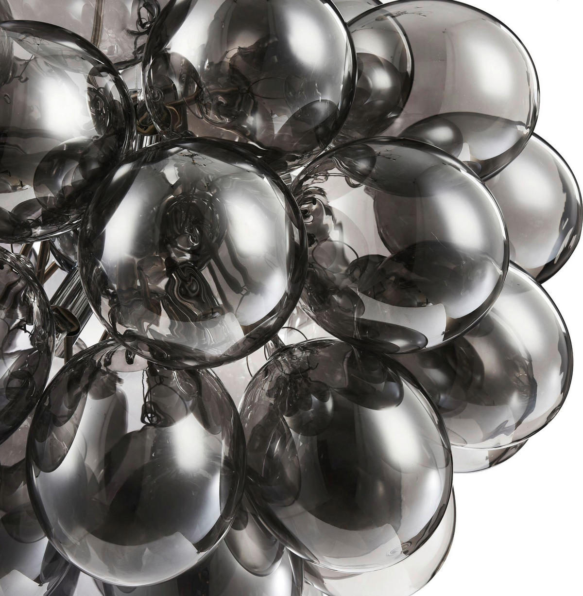 PENDELLEUCHTE 50/40/50 cm    - Grau/Nickelfarben, Trend, Glas/Metall (50/40/50cm) - MAYTONI