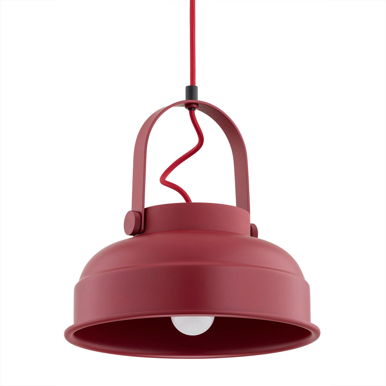 Thumbnail - Xxxl Hängeleuchte Dakota, Rot, Metall, rund,rund, 26x26x109.5 cm, CE, Lampen & Leuchten, Innenbeleuchtung, Hängelampen, ...