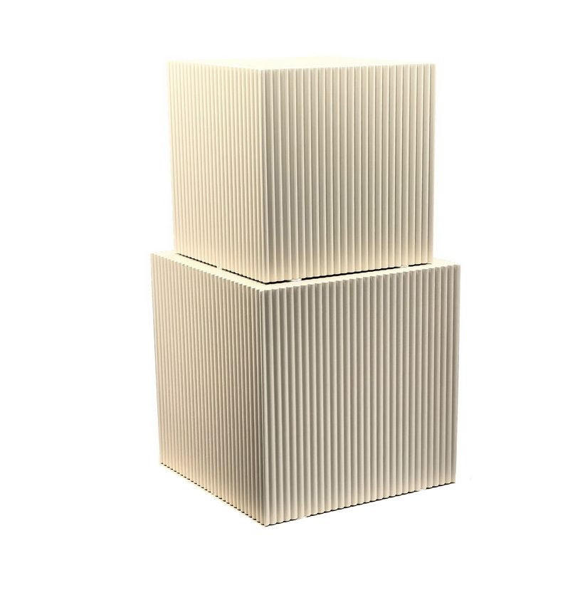 COUCHTISCHSET quadratisch Kaschmir  - Kaschmir, Design, Holzwerkstoff (45/40/45/40/45/40cm) - Xora