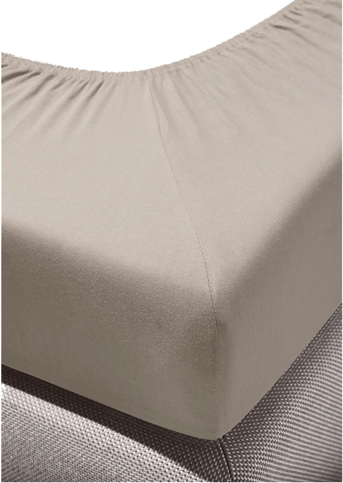 SPANNBETTTUCH Biber 190/200 cm  - Taupe, KONVENTIONELL, Textil (190/200cm) - Bierbaum