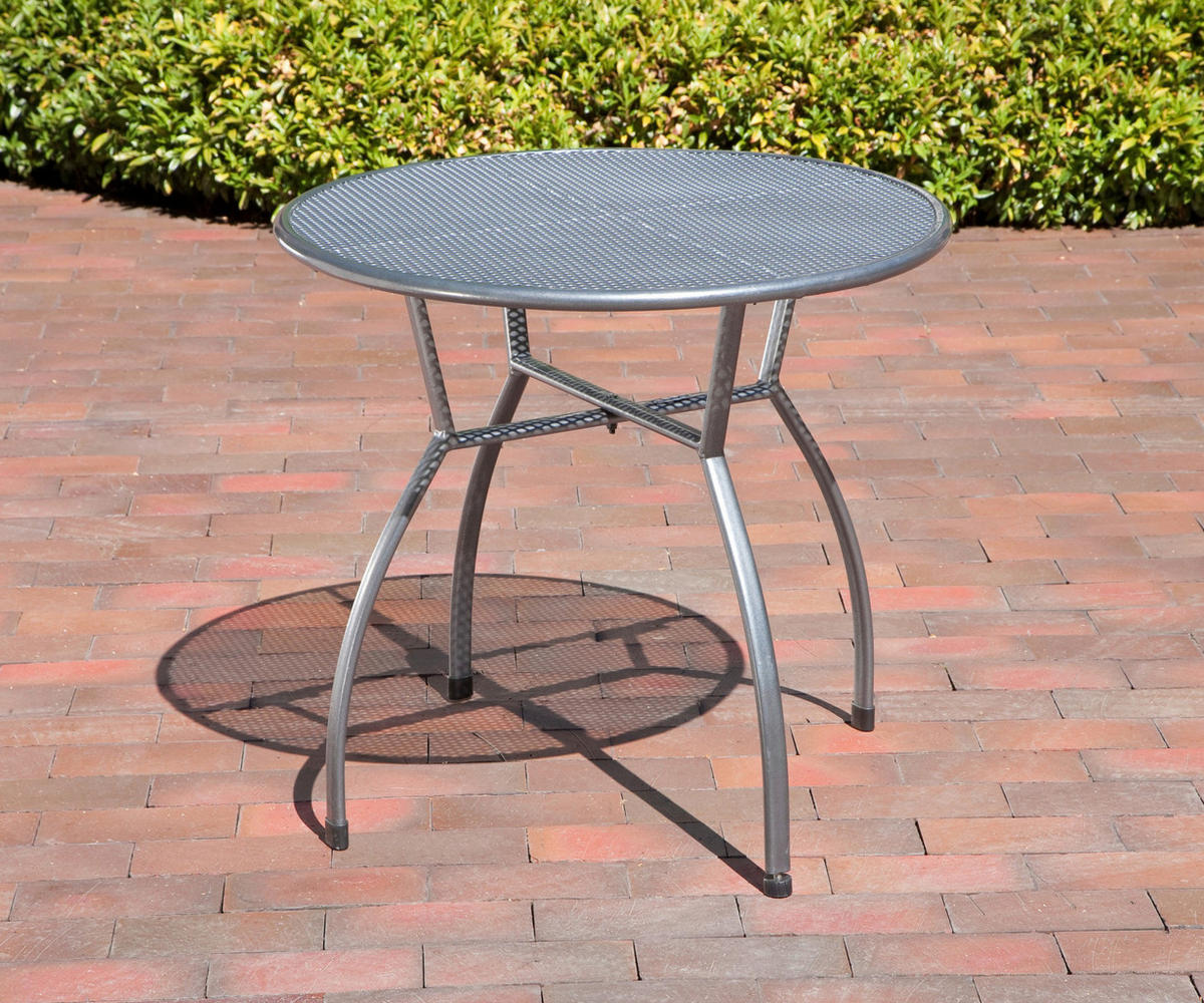 GARTENTISCH Metall Grau rund  - Grau, Basics, Metall (80/80/74cm) - Gardenson