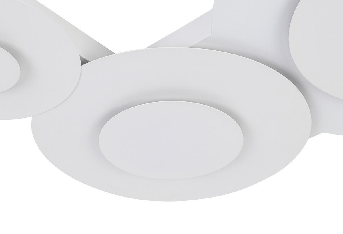 DECKENLEUCHTE    60/45/6 cm  - Weiß, Design, Kunststoff/Metall (60/45/6cm) - Collet's Monde