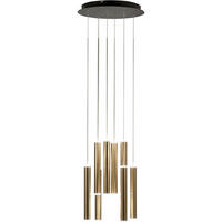 LED-PENDELLEUCHTE 40/200 cm  - Messingfarben/Schwarz, Design, Metall (40/200cm) - Fabas Luce
