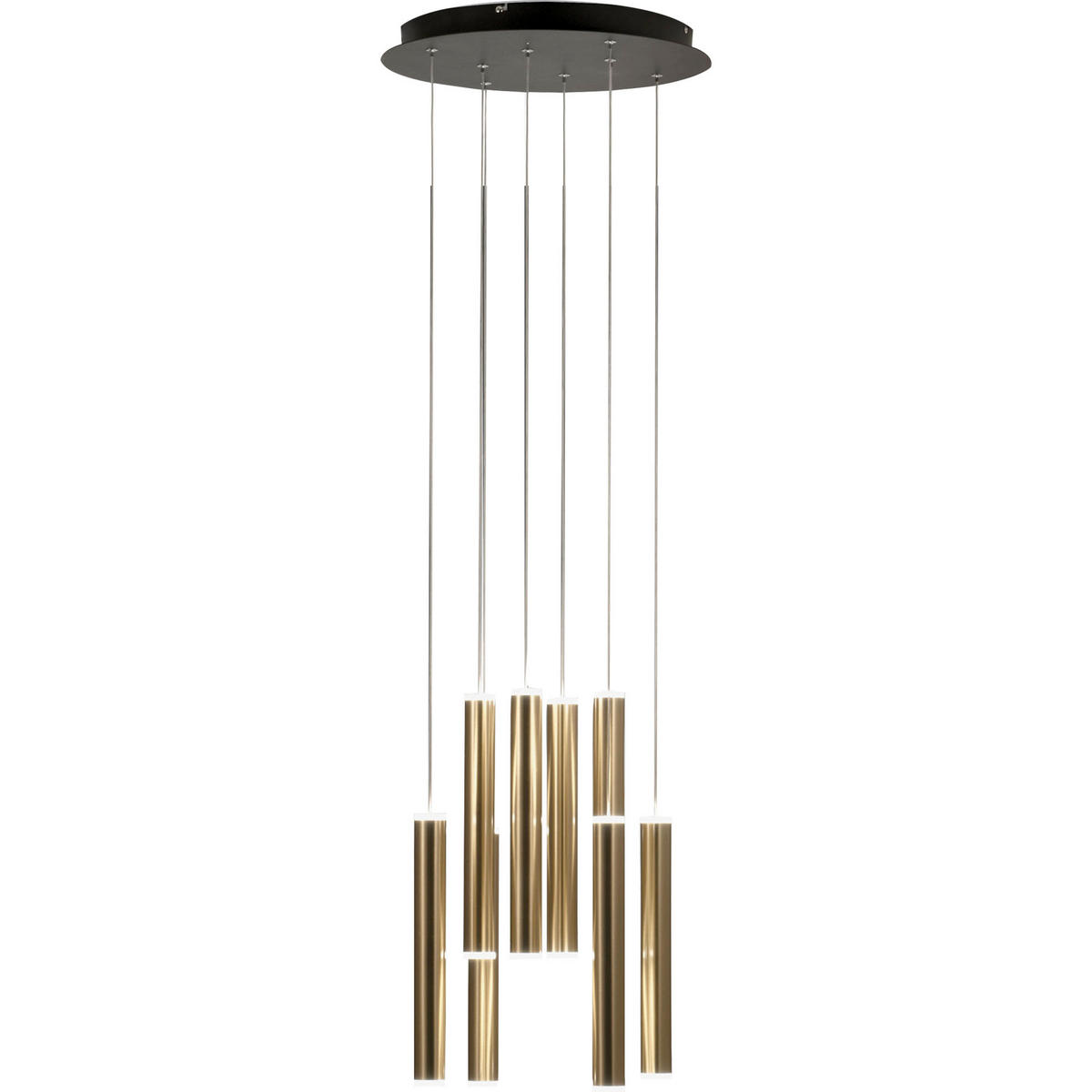 LED-PENDELLEUCHTE 40/200 cm  - Messingfarben/Schwarz, Design, Metall (40/200cm) - Fabas Luce