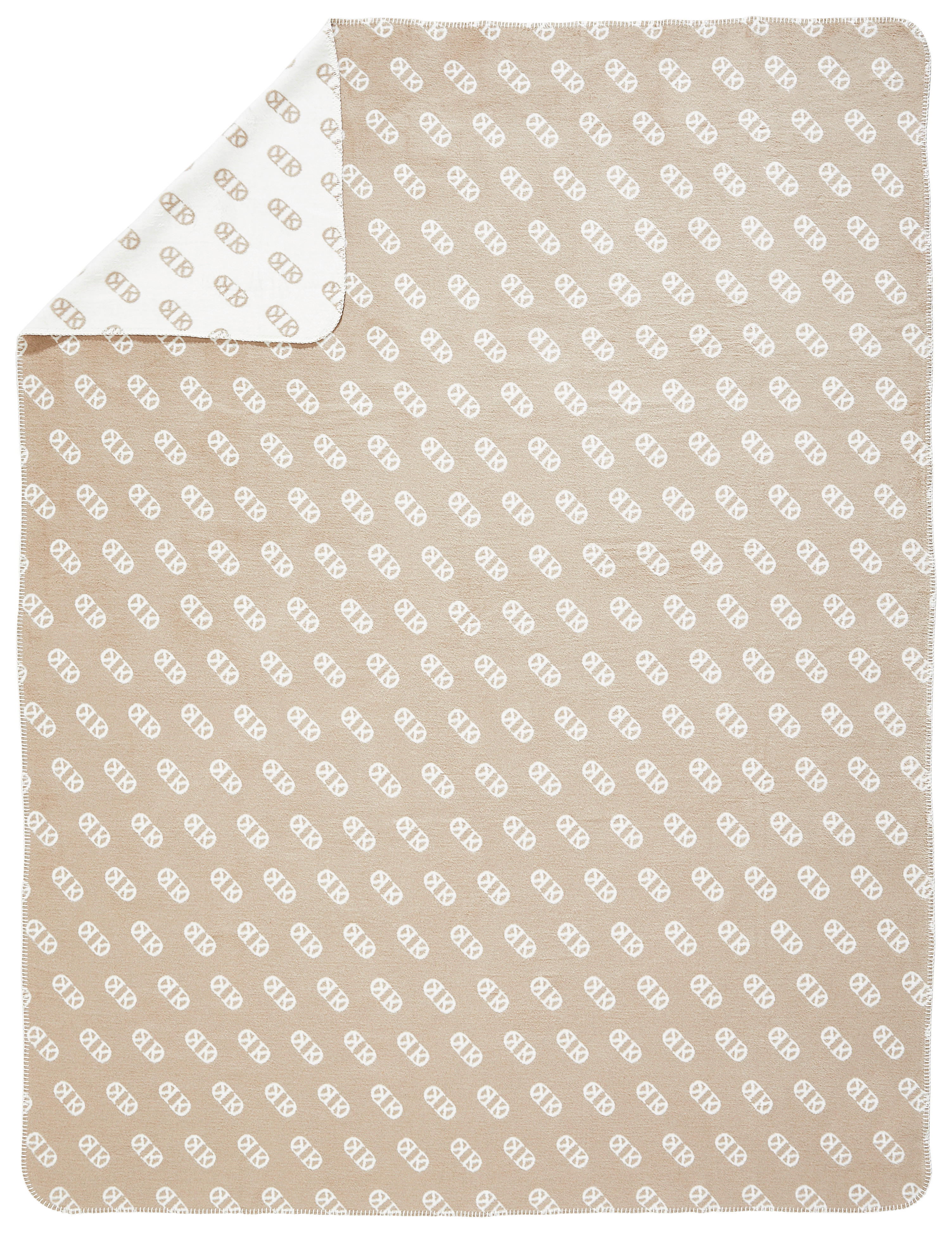 WOHNDECKE BASIC 150/200 cm  - Taupe/Weiß, Design, Textil (150/200cm) - Dieter Knoll