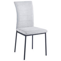STOL, kovina, tekstil svetlo siva  - črna/svetlo siva, Design, kovina/tekstil (44/95/57cm) - Carryhome