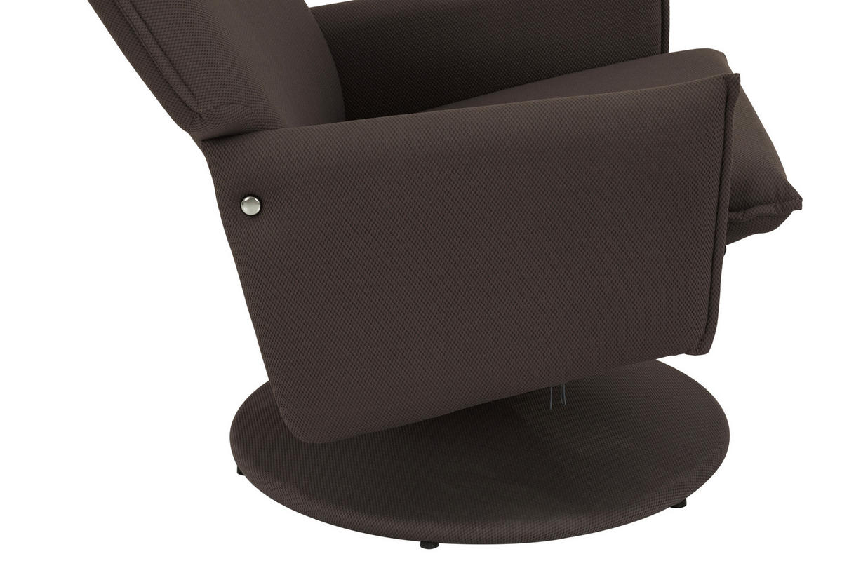 RELAXSESSELSET Webstoff Hocker    - Graubraun/Grau, MODERN, Textil/Metall (69/95/80/80/107,5cm) - P & B