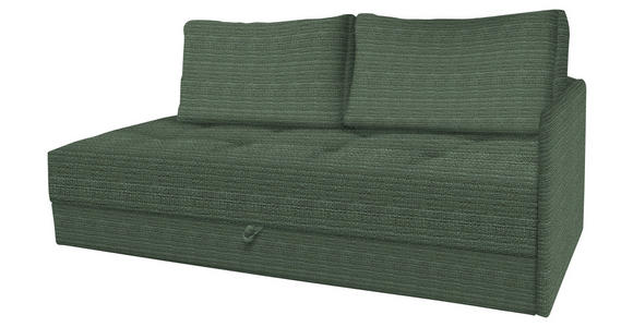 LIEGE in Velours Olivgrün - Schwarz/Olivgrün, KONVENTIONELL, Kunststoff/Textil (205/80/95cm) - Xora