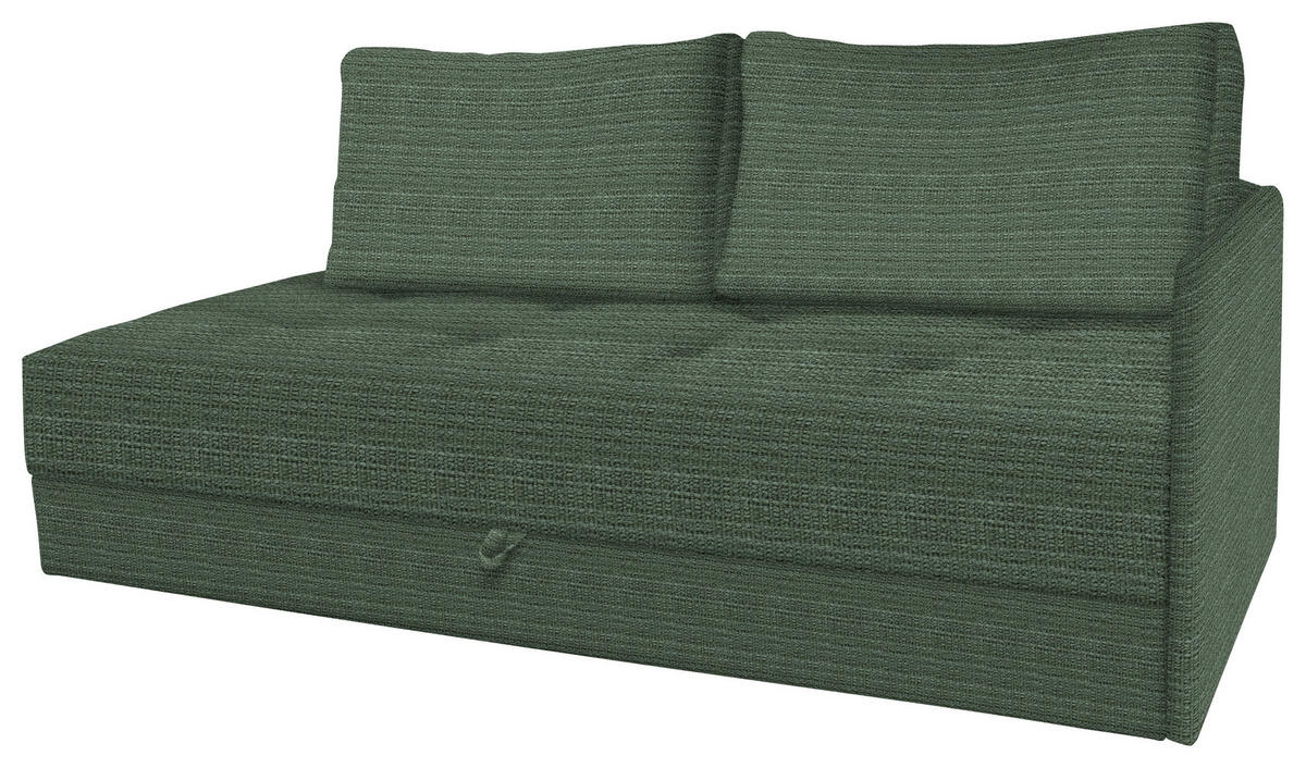 LIEGE Velours Olivgrün  - Schwarz/Olivgrün, KONVENTIONELL, Kunststoff/Textil (205/80/95cm) - Xora