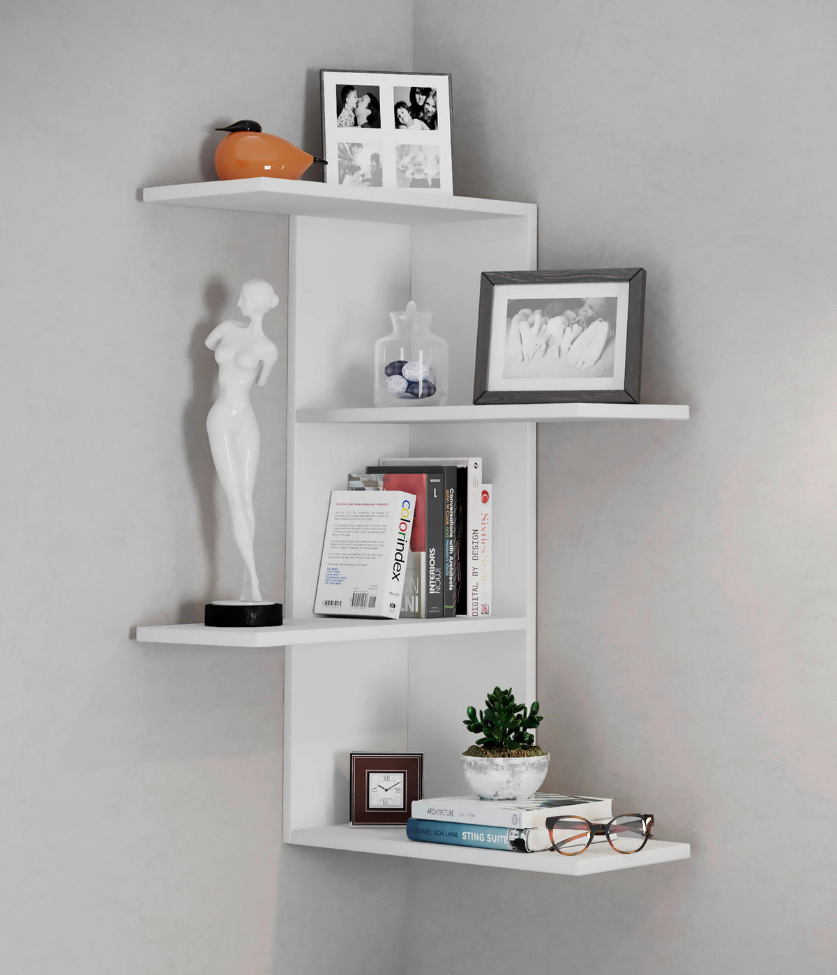 WANDREGAL 45/77/45 cm  - Weiss, Modern, Holzwerkstoff (45/77/45cm) - MID.YOU