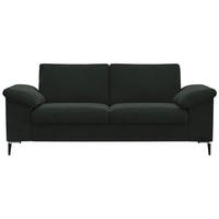 2-SITZER-SOFA Flachgewebe Waldgrün  - Waldgrün/Schwarz, Design, Textil/Metall (176/84,5/92cm) - Livetastic