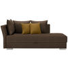 LEŽADLO, textil, 220/93/100 cm - tmavohnedá/tmavožltá, Design, textil/plast (220/93/100cm) - Livetastic