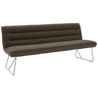 SITZBANK 218/89/68 cm Flachgewebe Braun, Edelstahlfarben  - Edelstahlfarben/Braun, Design, Textil/Metall (218/89/68cm) - Dieter Knoll