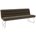 SITZBANK 218/89/68 cm  in Braun, Edelstahlfarben  - Edelstahlfarben/Braun, Design, Textil/Metall (218/89/68cm) - Dieter Knoll