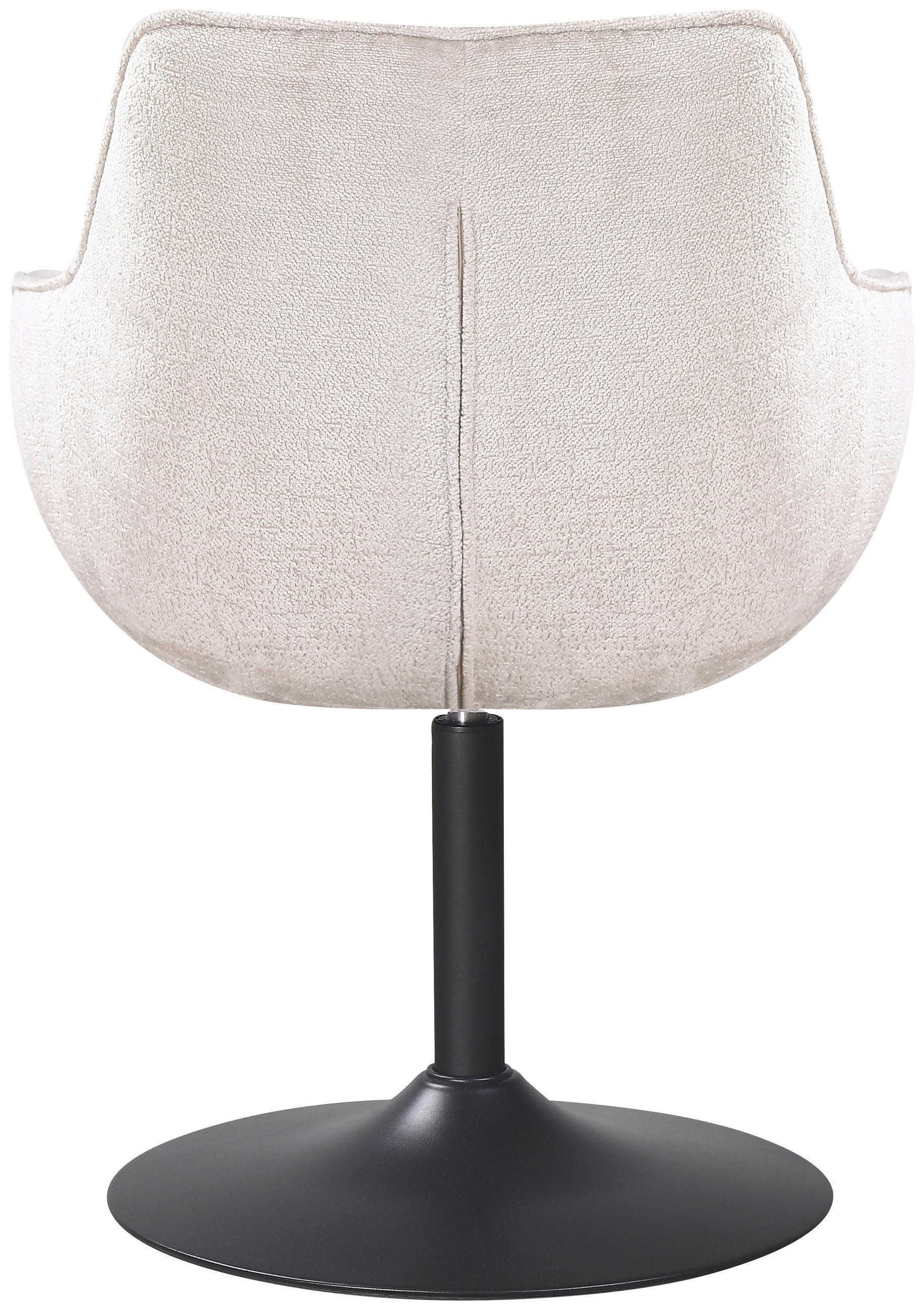 ARMLEHNSTUHL  in Eisen Chenille, Leinenoptik  - Beige/Schwarz, KONVENTIONELL, Textil/Metall (63/87/64cm) - MID.YOU