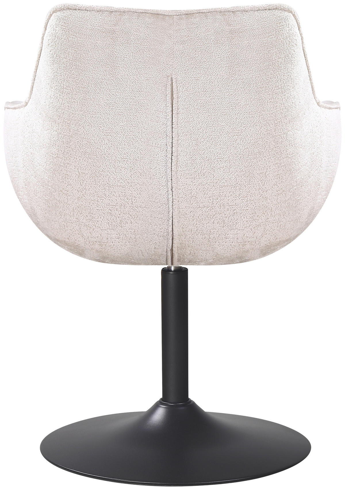 ARMLEHNSTUHL  in Eisen Chenille, Leinenoptik  - Beige/Schwarz, KONVENTIONELL, Textil/Metall (63/87/64cm) - MID.YOU