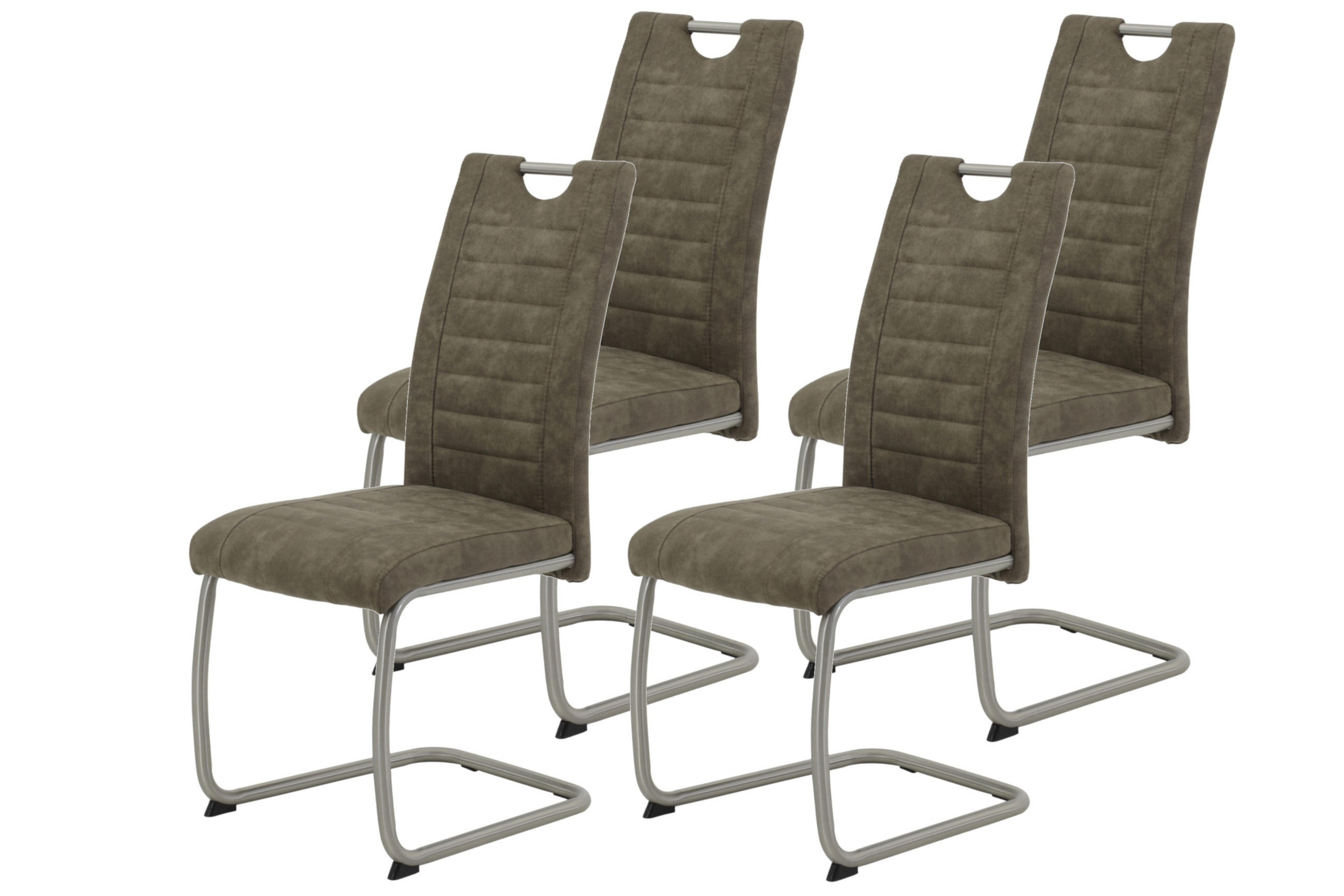 P & B Schwingstuhl-Set Schlamm 43x98x59 cm