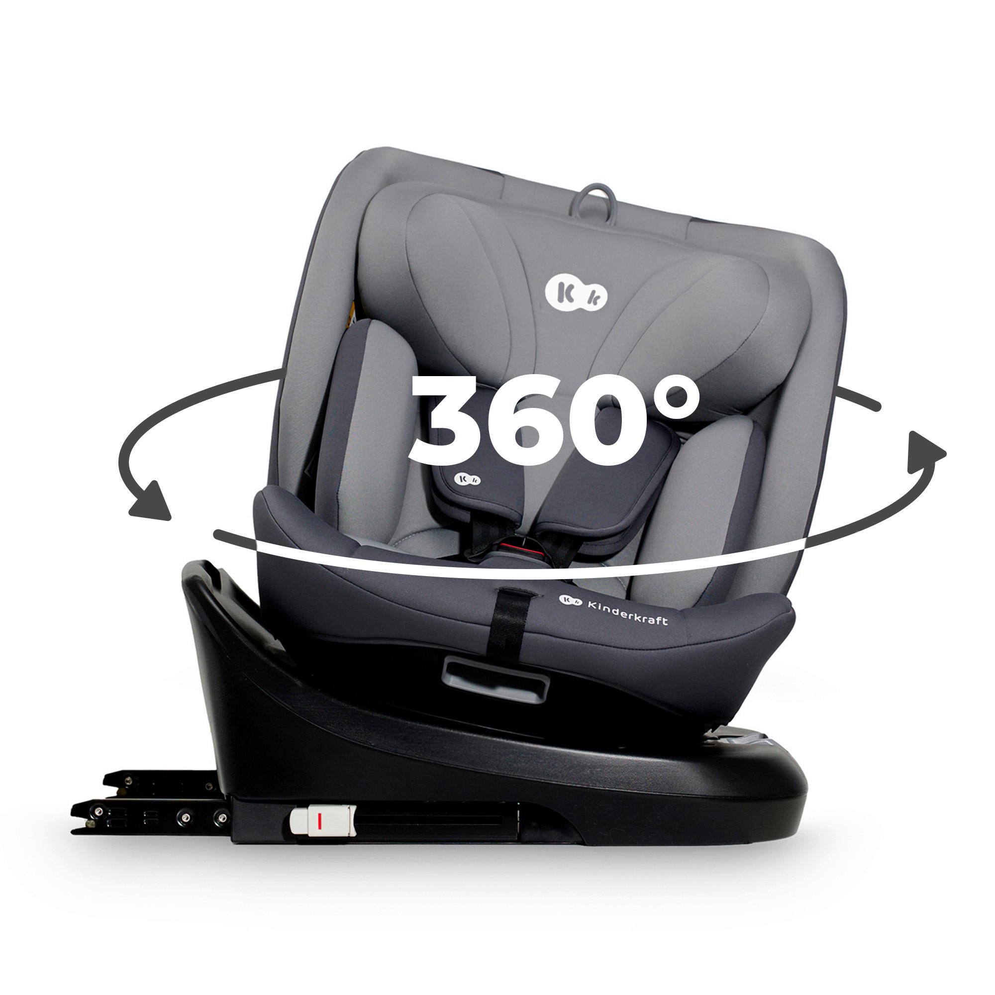 KINDERAUTOSITZ i-Grow i-Size Grey   - Dunkelgrau/Grau, Basics, Kunststoff (44/81/34cm) - Kinderkraft