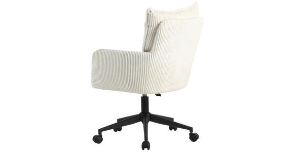DREHSTUHL in Cord Creme, Schwarz - Creme/Schwarz, Design, Kunststoff/Textil (58/84,5-92/64cm) - Carryhome