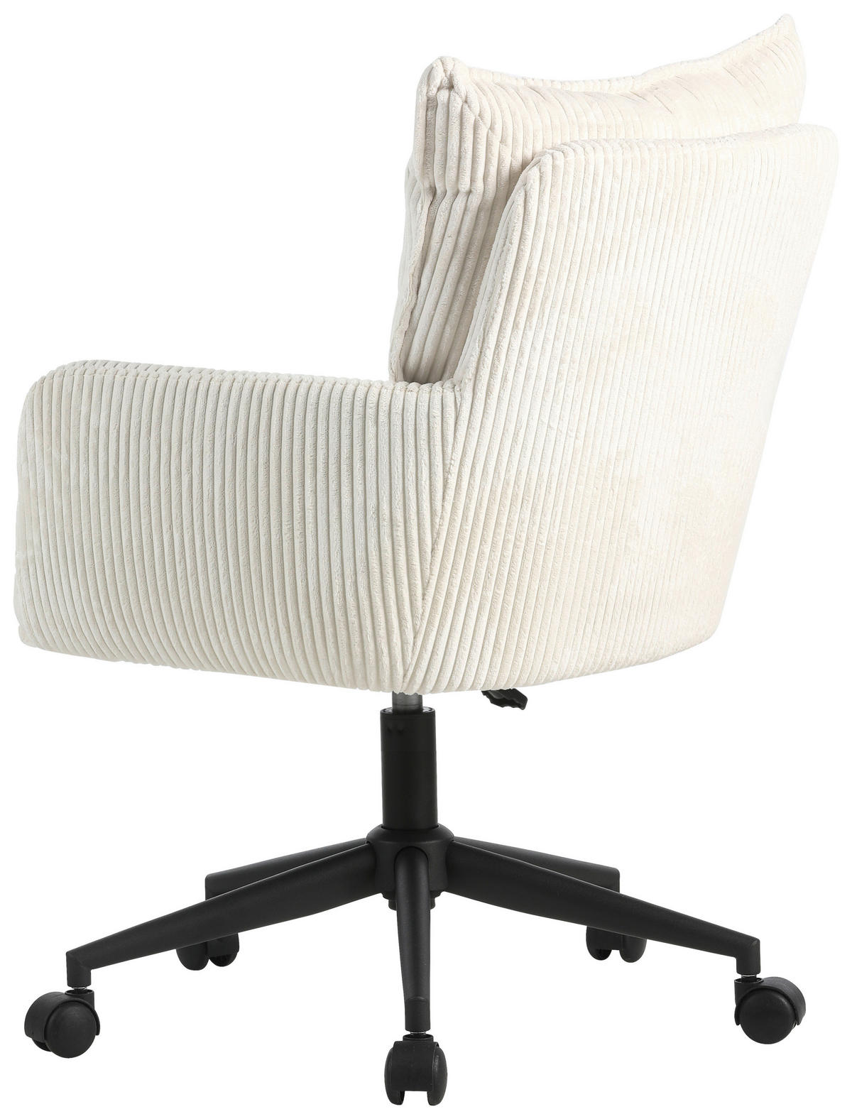 VRTLJIVI STOL kovina, tekstil krem barve, črna  - črna/krem barve, Design, kovina/umetna masa (58/84,5-92/64cm) - Carryhome