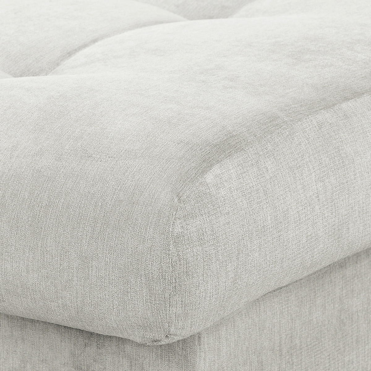 ECKSOFA Naomi Creme Mikrofaser Rückenkissen  - Creme/Schwarz, Design, Kunststoff/Textil (284/243cm) - P & B