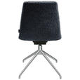 STUHL  in Aluminium Bouclé Metall, Textil  - Dunkelgrau/Alufarben, Design, Textil/Metall (46/81,5-84,5/55cm) - Johann Jakob