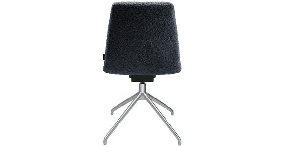 STUHL in Aluminium Bouclé Metall, Textil - Dunkelgrau/Alufarben, Design, Textil/Metall (46/81,5-84,5/55cm) - Johann Jakob